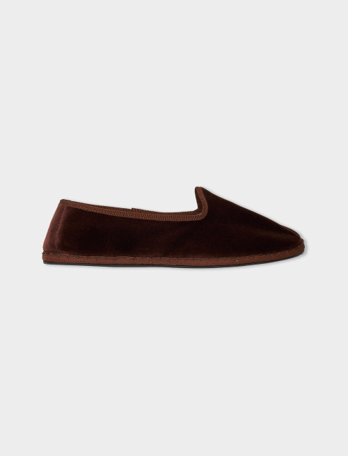 Men's plain brown velvet shoes - Shoes | Gallo 1927 - Official Online Shop