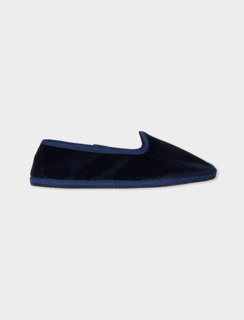 Men's plain blue velvet shoes - Shoes | Gallo 1927 - Official Online Shop