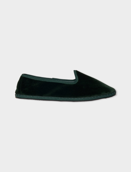 Men's plain bottle-coloured velvet shoes - Shoes | Gallo 1927 - Official Online Shop