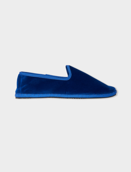 Women's plain dark blue velvet shoes - Shoes | Gallo 1927 - Official Online Shop