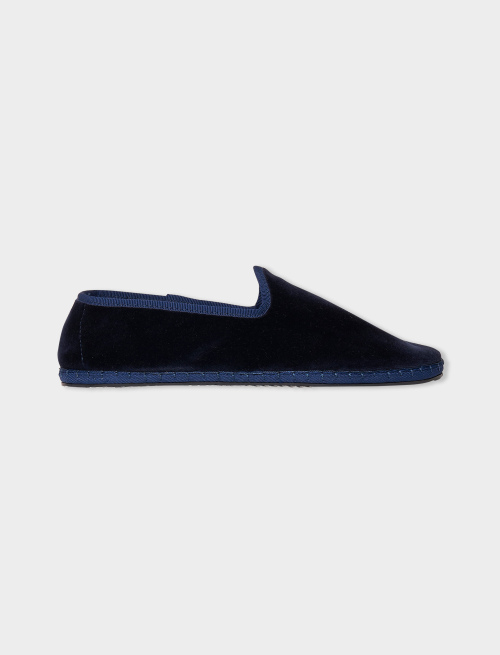 Women's plain blue velvet shoes - Shoes | Gallo 1927 - Official Online Shop