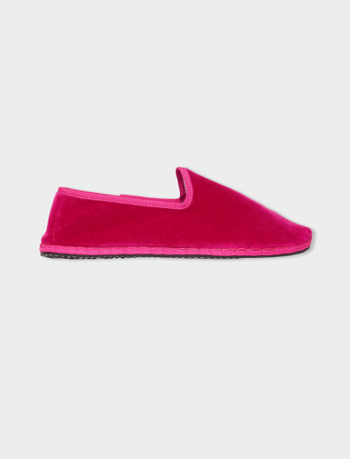 Women's plain fuchsia velvet shoes - Shoes | Gallo 1927 - Official Online Shop