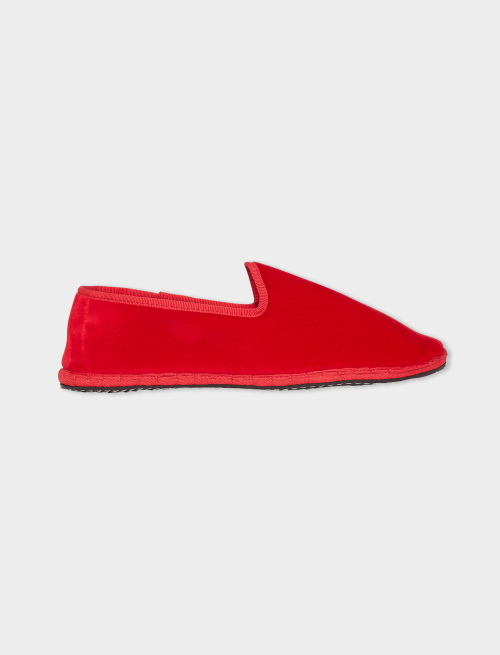 Women's plain red velvet shoes - Shoes | Gallo 1927 - Official Online Shop