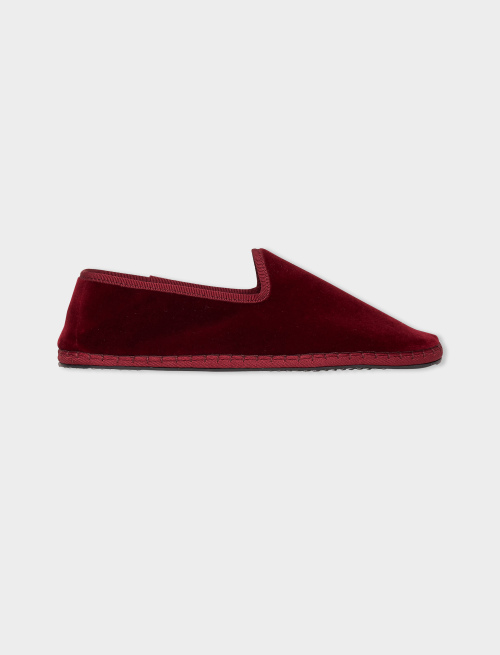 Women's plain burgundy velvet shoes - Shoes | Gallo 1927 - Official Online Shop