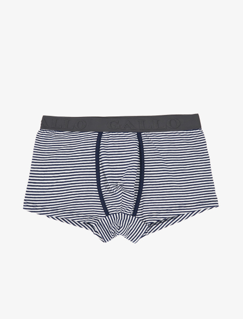 Men's white cotton boxer shorts with Windsor stripes - Second Selection | Gallo 1927 - Official Online Shop