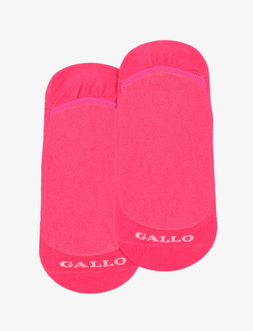 Women's plain cherry red cotton invisible socks - First Selection | Gallo 1927 - Official Online Shop