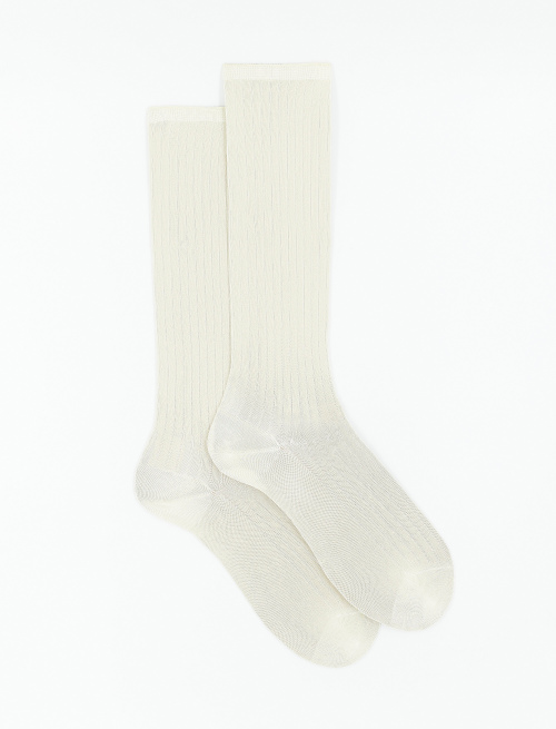 Long ribbed plain cord viscose socks - The Essentials | Gallo 1927 - Official Online Shop