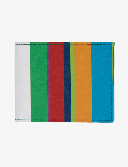 Men's white leather wallet with multicoloured stripes - Small Leather goods | Gallo 1927 - Official Online Shop