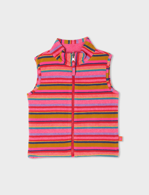 Kids' erica reversible fleece sweatshirt with multicoloured stripes - Clothing | Gallo 1927 - Official Online Shop