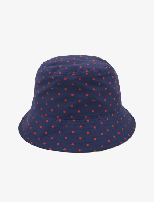 Unisex royal blue polyester rain hat with polka dot pattern - Accessories | Gallo 1927 - Official Online Shop