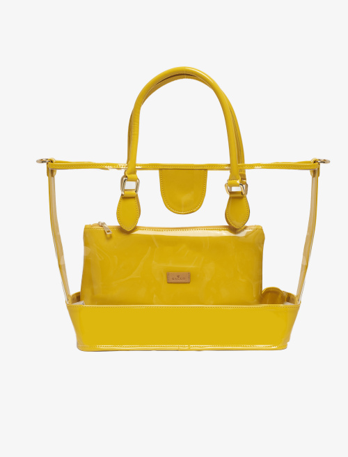 Women's transparent pvc shopper bag with inserts and  paint pouch - First Selection | Gallo 1927 - Official Online Shop