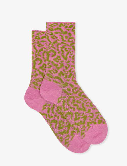 Women's short petal cotton and lurex socks with spotted pattern - Woman | Gallo 1927 - Official Online Shop