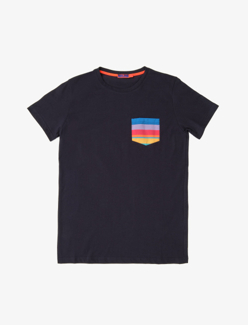 T-shirt uomo cotone egeo tinta unita e taschino multicolor - Abbigliamento | Gallo 1927 - Official Online Shop
