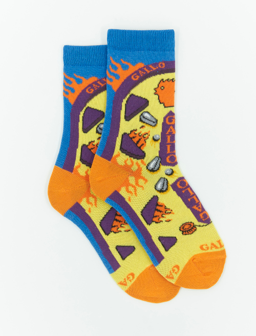 Kids' light cotton socks with flipper motif, Aegean blue - New in | Gallo 1927 - Official Online Shop