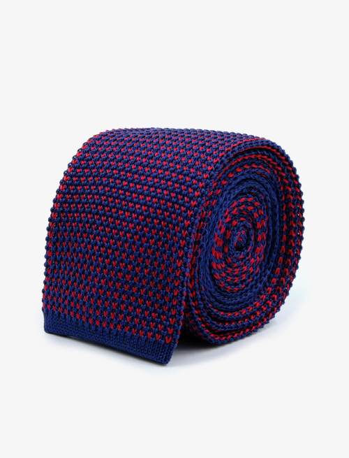 Men's dotted royal blue silk tie - Ties and Papillon | Gallo 1927 - Official Online Shop