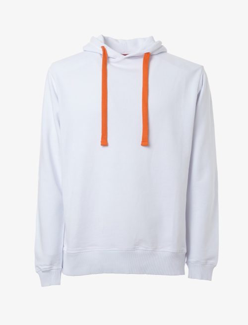 Unisex plain milk white cotton hoodie - Clothing | Gallo 1927 - Official Online Shop