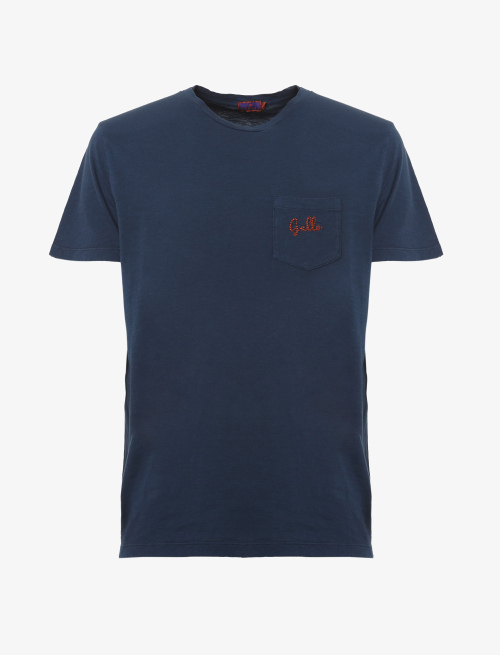 Unisex plain navy blue cotton T-shirt - Clothing | Gallo 1927 - Official Online Shop