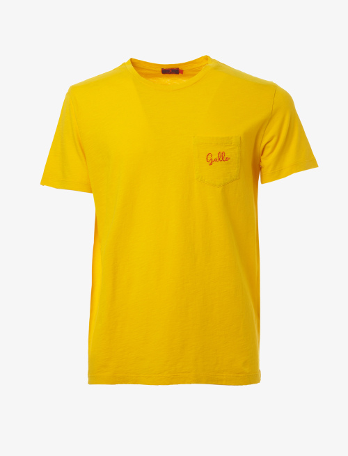 T shirt unisex cotone giallo narciso tinta unita - Abbigliamento | Gallo 1927 - Official Online Shop