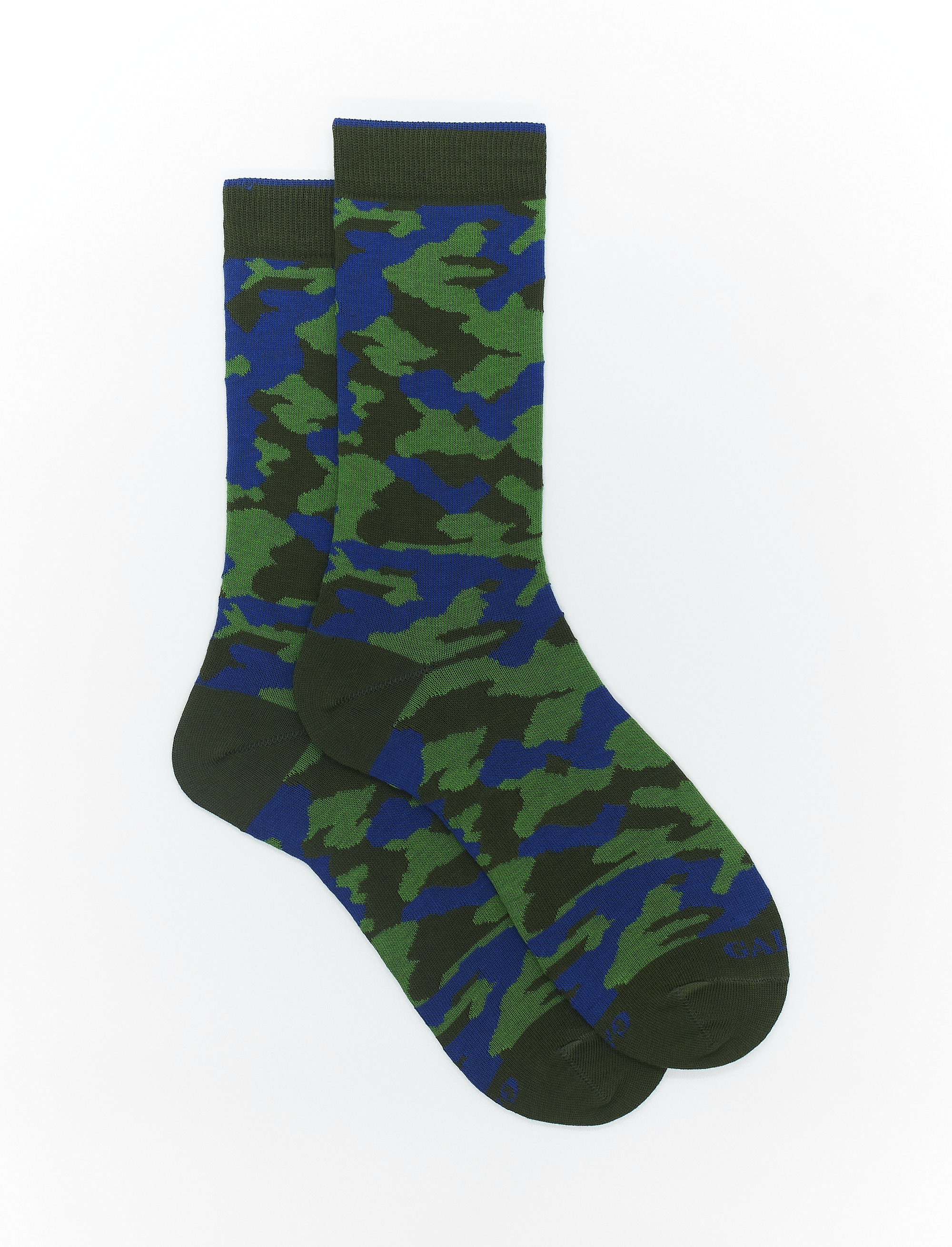 Women's short moss green cotton socks with camouflage motif - The FW Edition | Gallo 1927 - Official Online Shop