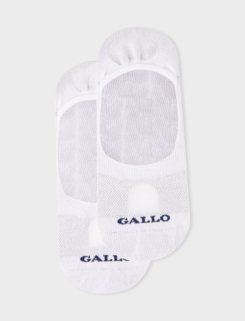 Men's plain white cotton invisible socks - Peds | Gallo 1927 - Official Online Shop