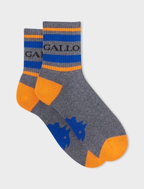 Women's short pyrite cotton terry cloth socks with Gallo writing | Gallo 1927 - Official Online Shop