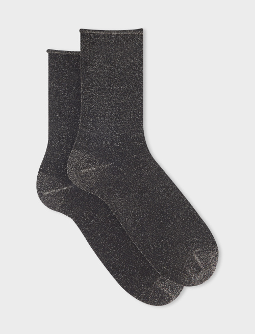 Women's short plain volcano lurex socks - The Essentials | Gallo 1927 - Official Online Shop