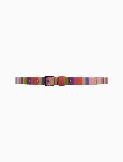 Cintura bassa donna pile vola righe multicolor - Pelletteria | Gallo 1927 - Official Online Shop