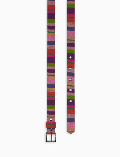 Cintura bassa donna pile vola righe multicolor - Pelletteria | Gallo 1927 - Official Online Shop