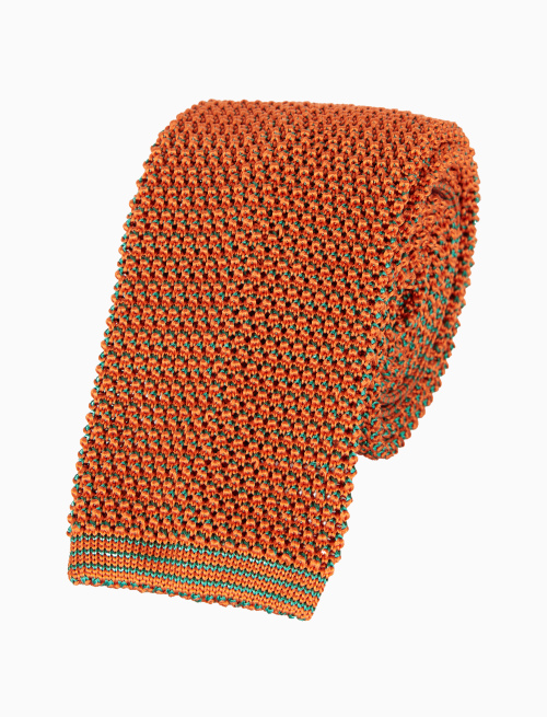 Cravatta uomo seta arancio fantasia cangiante - Accessori | Gallo 1927 - Official Online Shop