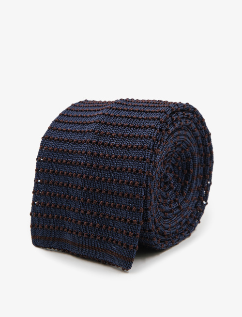 Men's royal silk tie with stripes - Ties | Gallo 1927 - Official Online Shop