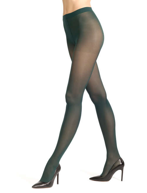 Women's plain green 60 denier microfibre tights | Gallo 1927 - Official Online Shop