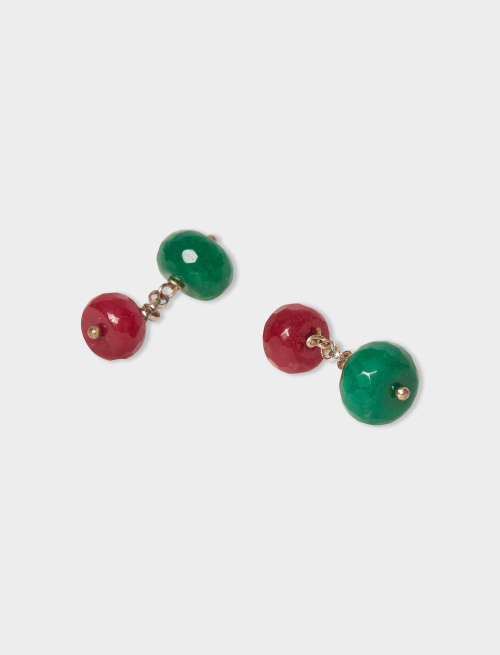 Gemelli da polso uomo pietre dure basilico/bordò - Special Selection | Gallo 1927 - Official Online Shop