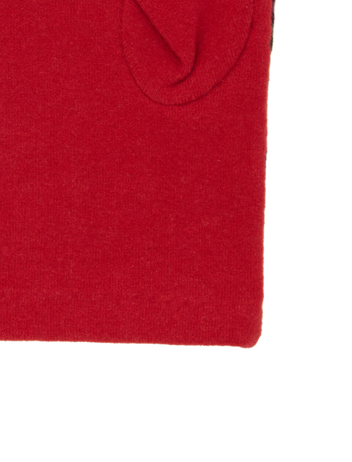 Women's red fleece gloves with multicoloured stripes - Other | Gallo 1927 - Official Online Shop