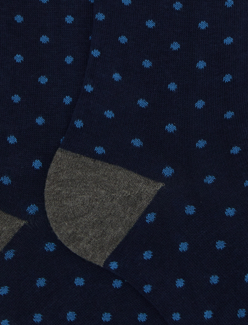 Women's long royal cotton socks with polka dots | Gallo 1927 - Official Online Shop