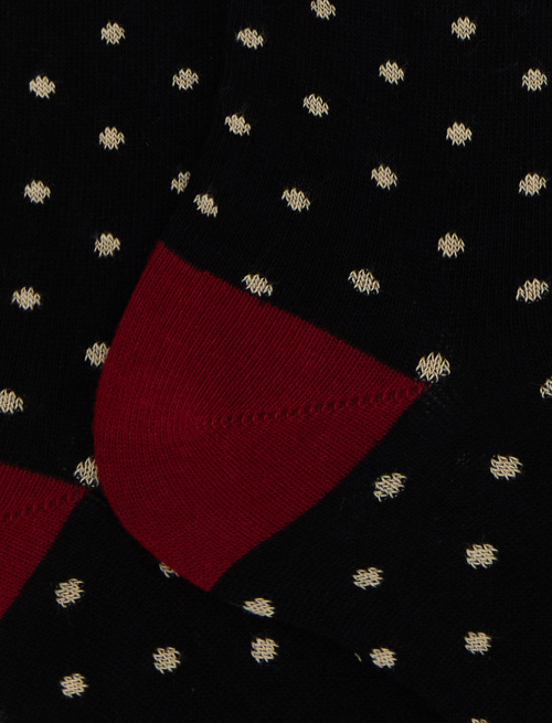 Women's short black cotton socks with polka dots - Short | Gallo 1927 - Official Online Shop