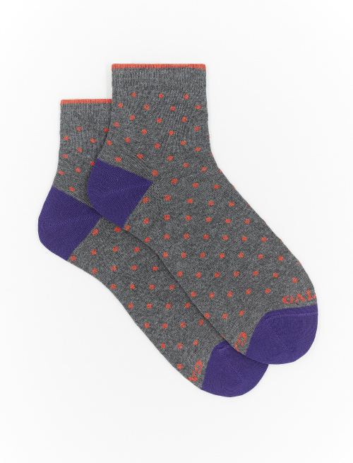 Women's super short pyrite cotton socks with polka dots - Super short | Gallo 1927 - Official Online Shop