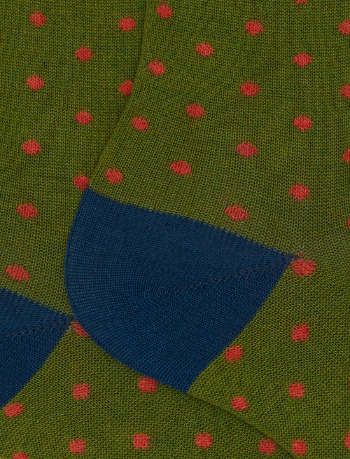 Calze corte donna cotone fantasia pois verde - Pois | Gallo 1927 - Official Online Shop