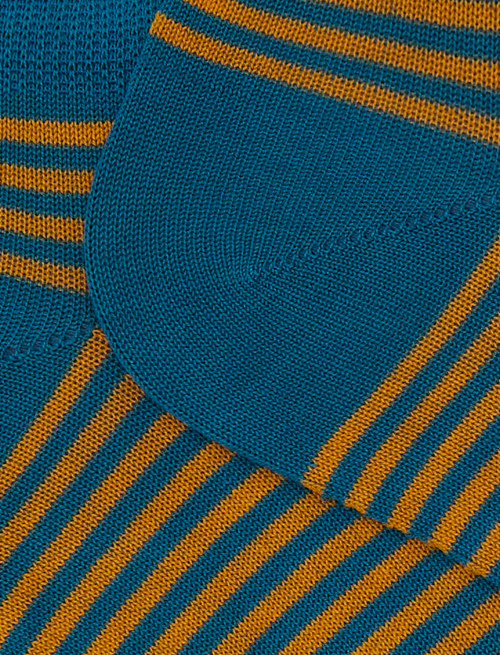 Women's yellow cotton ankle socks with Windsor stripes - Woman | Gallo 1927 - Official Online Shop