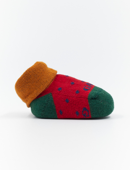 Kids' red cotton booties with polka dots - Polka Dot Gallo | Gallo 1927 - Official Online Shop