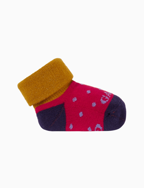 Kids' red cotton booties with polka dots - Socks | Gallo 1927 - Official Online Shop