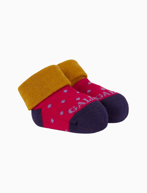 Kids' red cotton booties with polka dots - Socks | Gallo 1927 - Official Online Shop