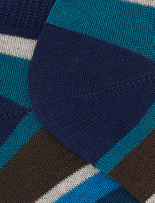 Calze fantasmini bambino cotone righe multicolor blu - Fantasmini | Gallo 1927 - Official Online Shop