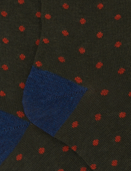 Kids' long green cotton socks with polka dots - Black Friday Kids | Gallo 1927 - Official Online Shop