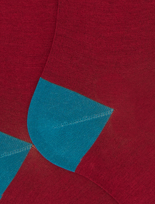 Men's long plain red cotton socks - Man | Gallo 1927 - Official Online Shop