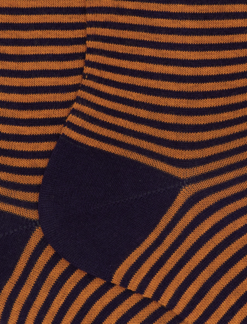 Men's short purple cotton socks with Windsor stripes - Man | Gallo 1927 - Official Online Shop