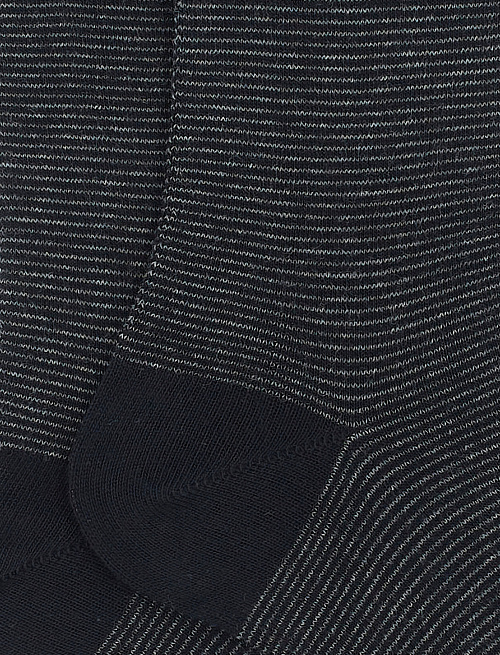 Men's short grey cotton socks with two-tone stripes - Man | Gallo 1927 - Official Online Shop