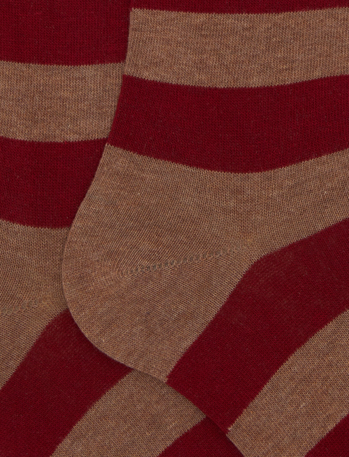 Calze lunghe uomo cotone marrone righe bicolore - Love Dogs | Gallo 1927 - Official Online Shop
