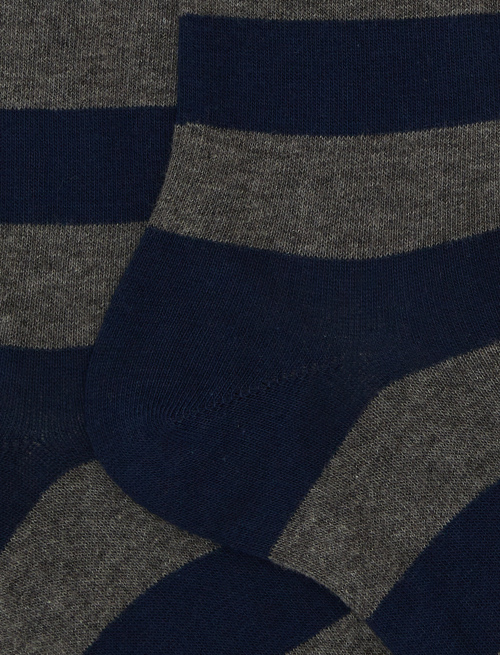 Calze corte uomo cotone royal righe bicolore - Love Dogs | Gallo 1927 - Official Online Shop