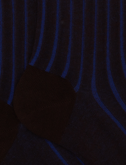 Calze lunghe uomo cotone marrone vanisé a coste larghe - Uomo | Gallo 1927 - Official Online Shop