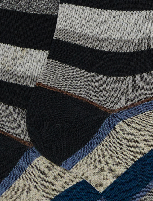 Calze lunghe uomo cotone righe multicolor grigio - New In | Gallo 1927 - Official Online Shop